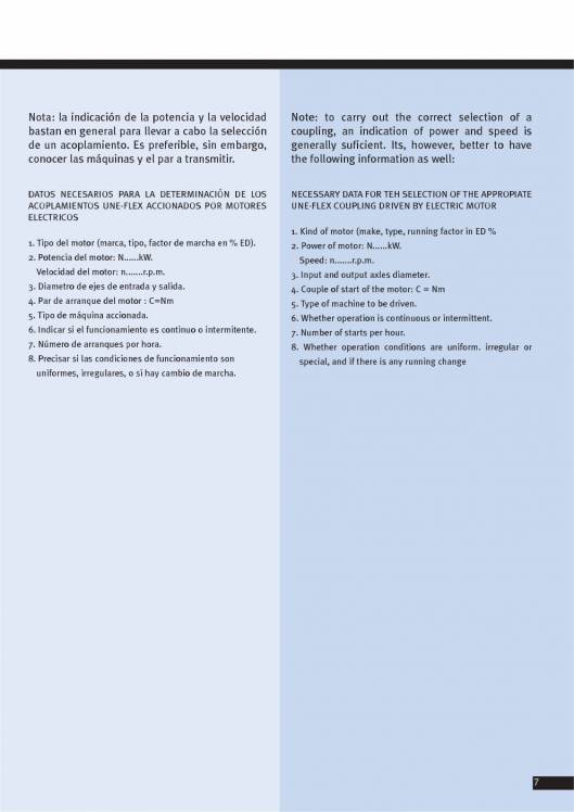 Catálogo UNE Acoplamientos flexibles 9