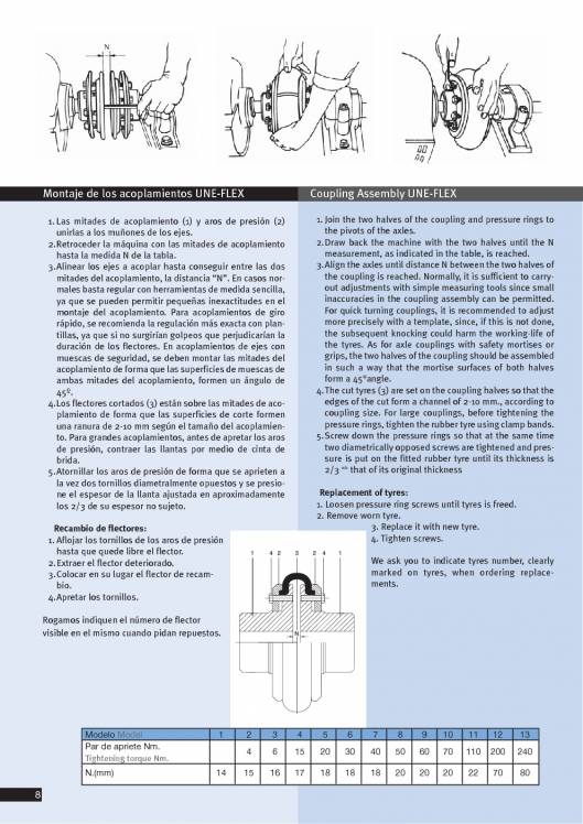 Catálogo UNE Acoplamientos flexibles 10