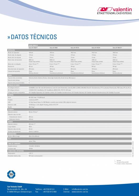 VALENTIN Vario III. Impresora de etiquetas 2