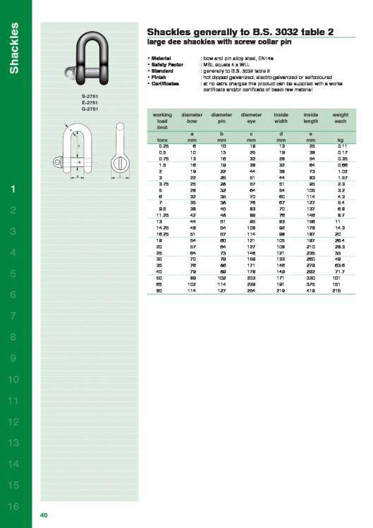 VAN-BEEST. Shackles catalogue. 31