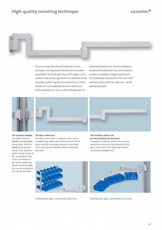 Catálogo VARANTEC Bancos de trabajo 109