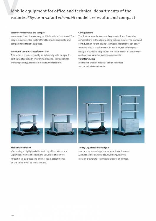 Catálogo VARANTEC Bancos de trabajo 174