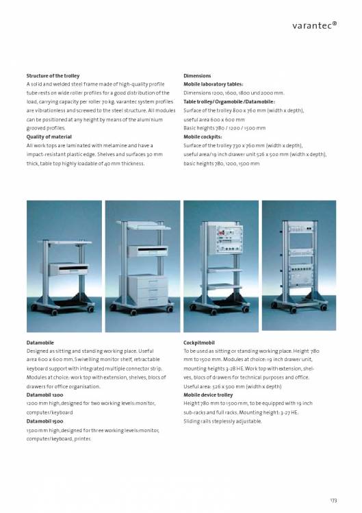 Catálogo VARANTEC Bancos de trabajo 175