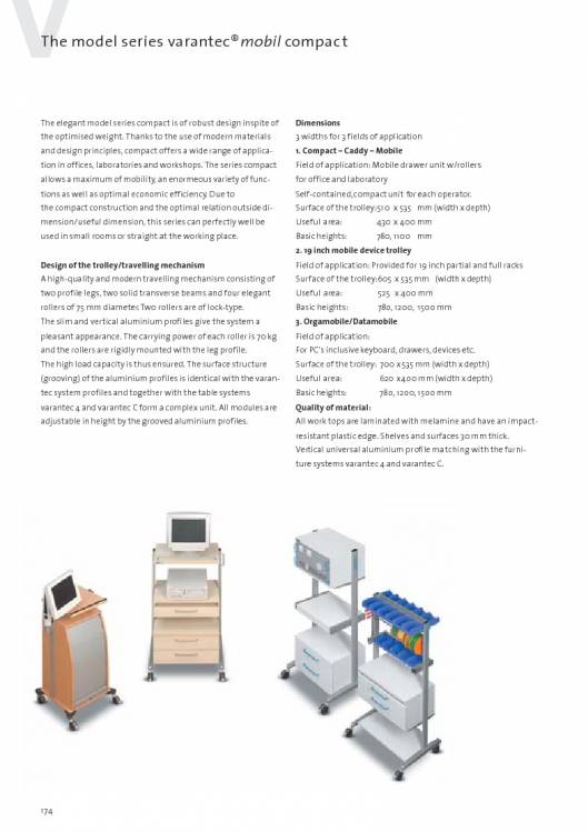 Catálogo VARANTEC Bancos de trabajo 176