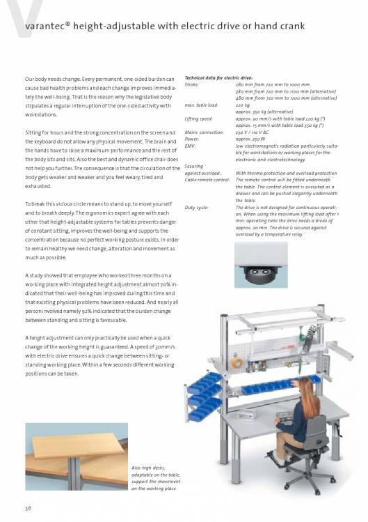 Catálogo VARANTEC Bancos de trabajo 58