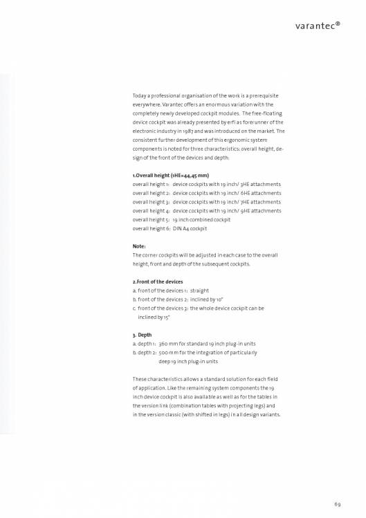 Catálogo VARANTEC Bancos de trabajo 71