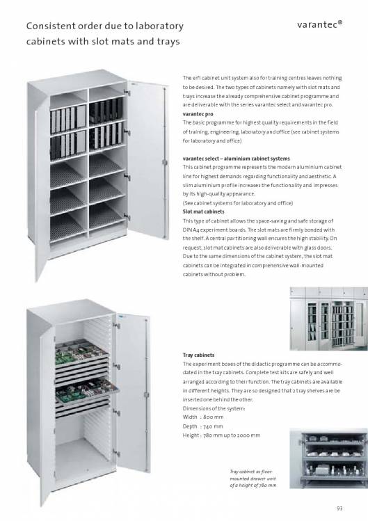 Catálogo VARANTEC Bancos de trabajo 95