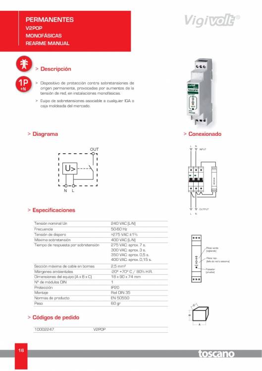 VIGIVOLT. Protectores de Sobretensiones 16