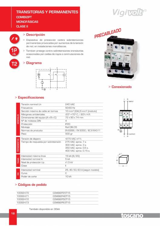 VIGIVOLT. Protectores de Sobretensiones 18