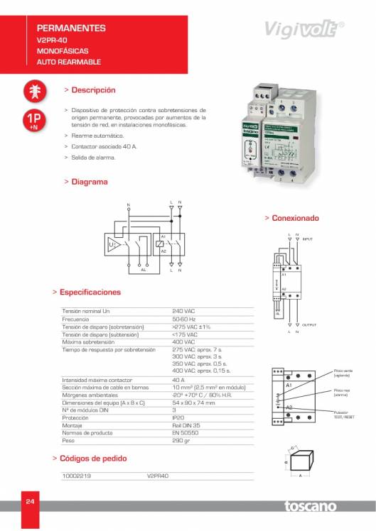 VIGIVOLT. Protectores de Sobretensiones 24