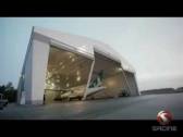 High-speed hangar fold-up door