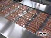 Sausages packaging in thermoforming in vacuum pack in flexible film