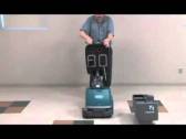 Scrubber with batteries pedestrian sweeper T1B
